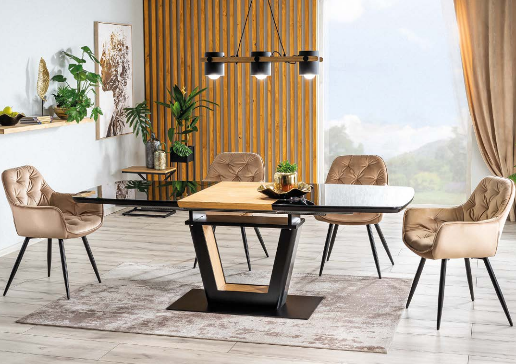 Stalas SYDNEY + Kėdės CHERRY VELVET