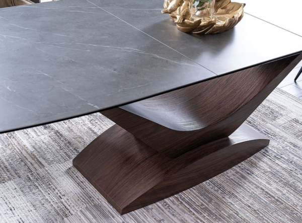 Stalas DOLCE CERAMIC + Kėdės CHERRY VELVET