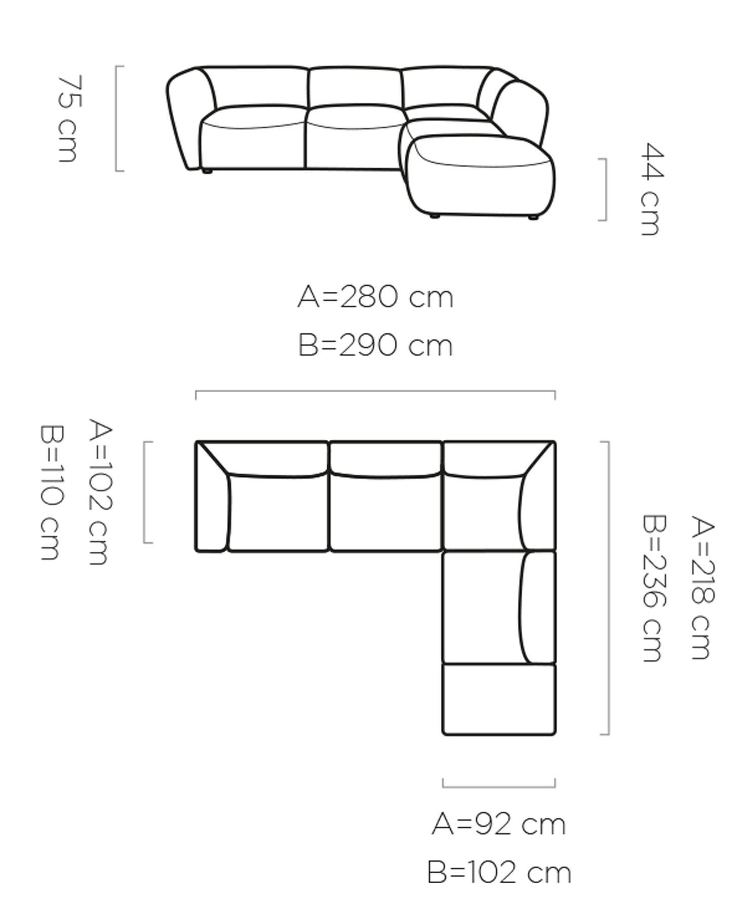 Minkštas kampas CANDELO L
