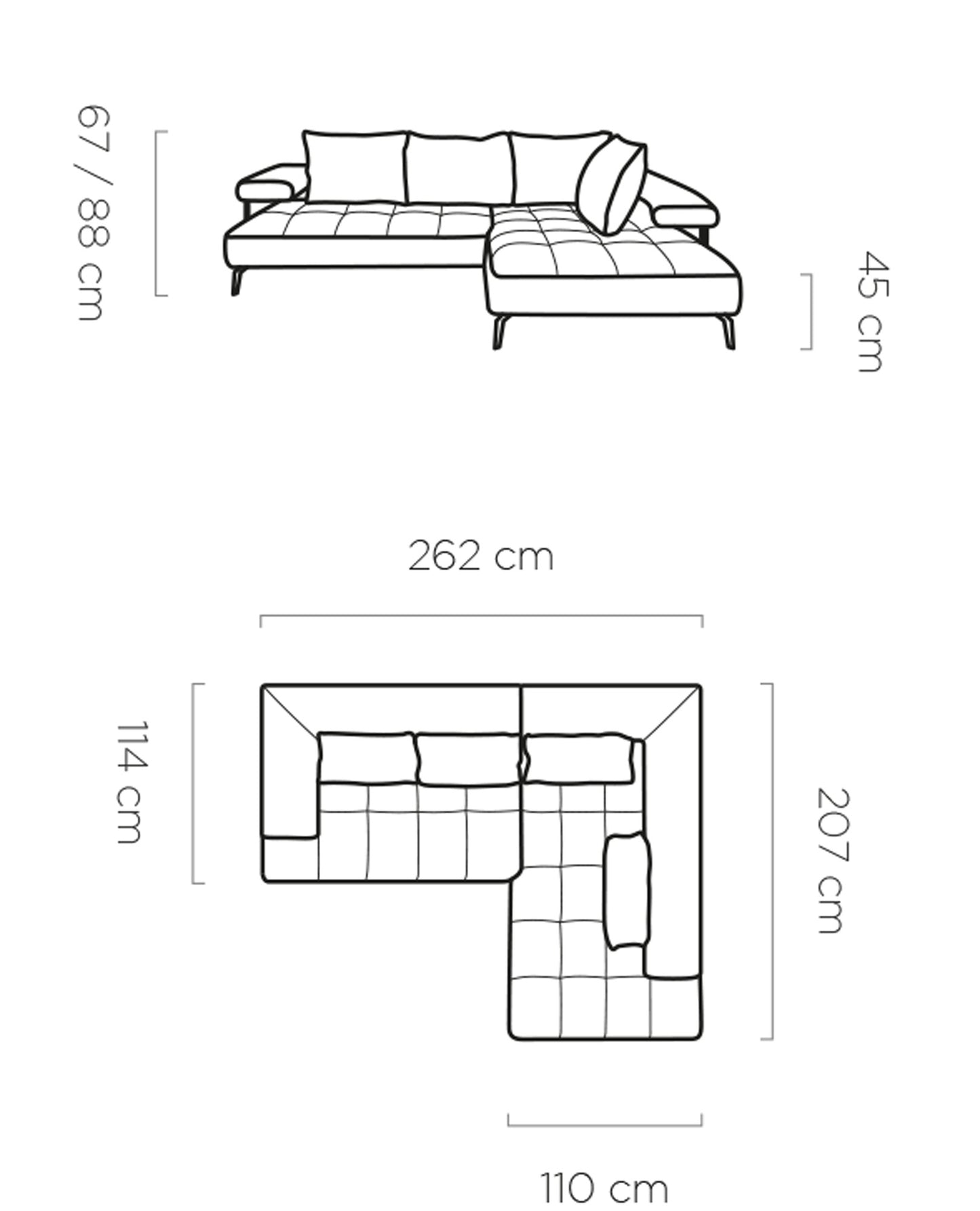 Minkštas kampas MONTELLA L