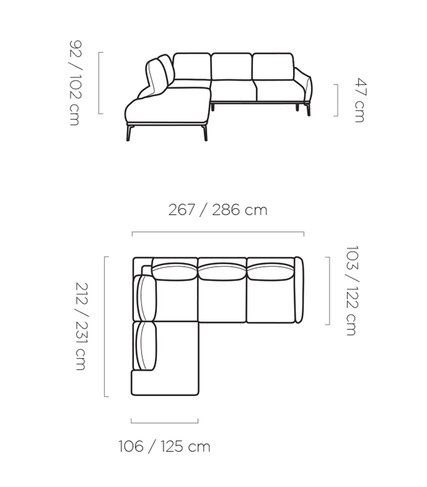 Minkštas kampas STORM L