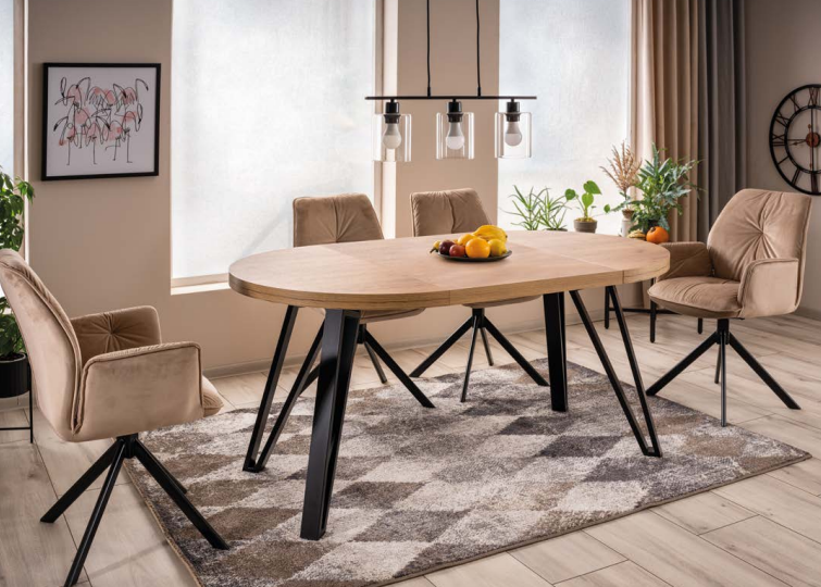 Stalas GALAXY + Kėdės BOOGIE II VELVET