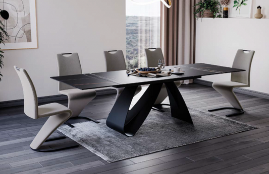 Stalas DIUNA CERAMIC + Kėdės H-090 VELVET