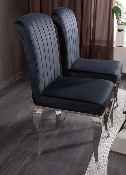 Stalas PRINCE + Kėdės PRINCE VELVET