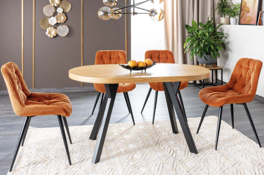 Stalas DOMINGO II + Kėdės PRAGA SZTRUKS