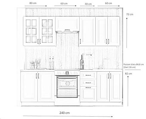 Virtuvės komplektas ELIZABETH 240