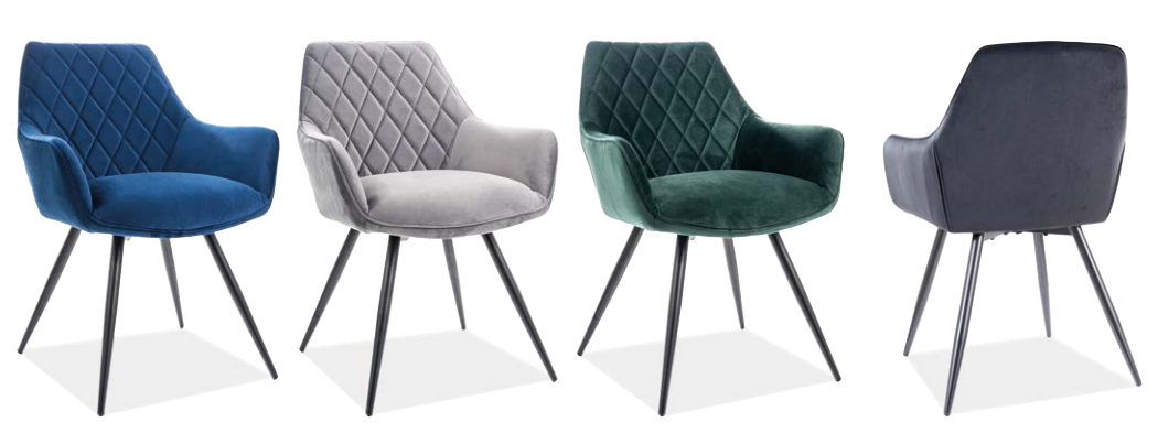 Stalas PARKER + Kėdės LINEA VELVET