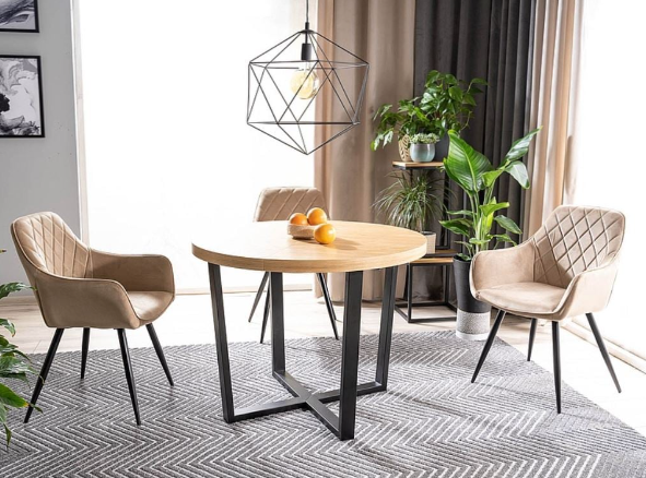 Stalas PARKER + Kėdės LINEA VELVET