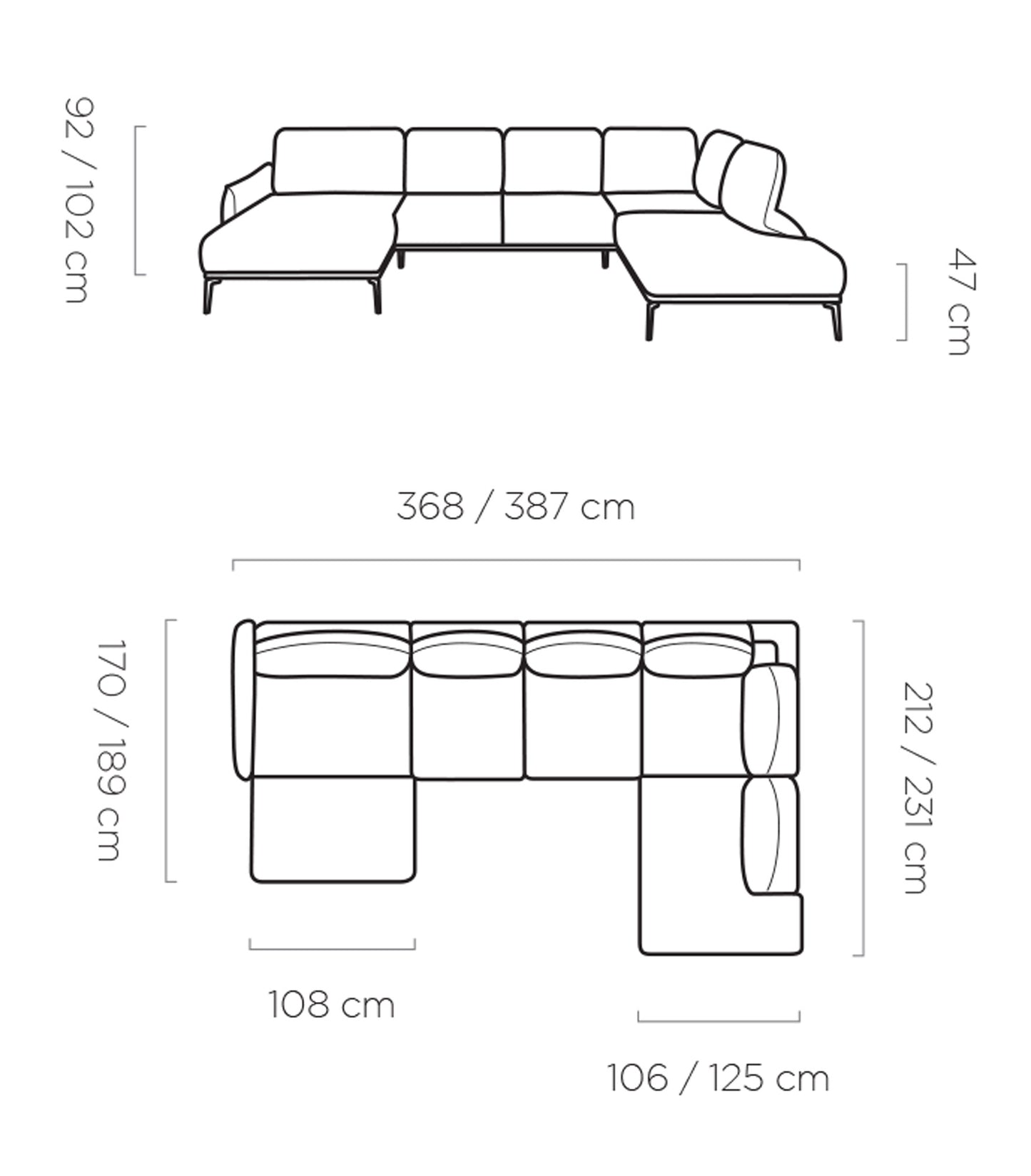 Minkštas kampas STORM XL