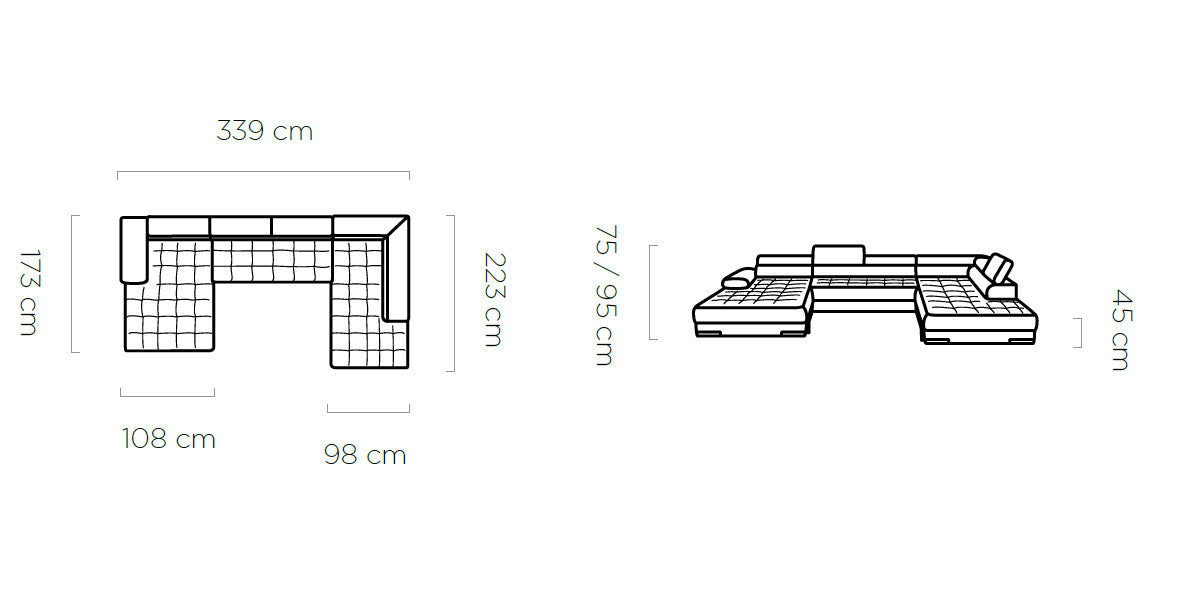 Minkštas kampas SELVA XL